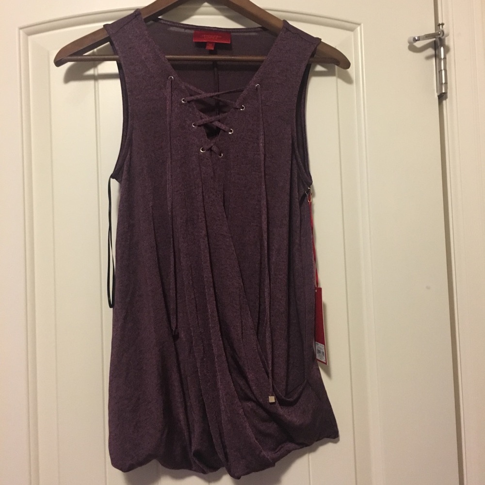 Jennifer Lopez lace-up tank in xsmall